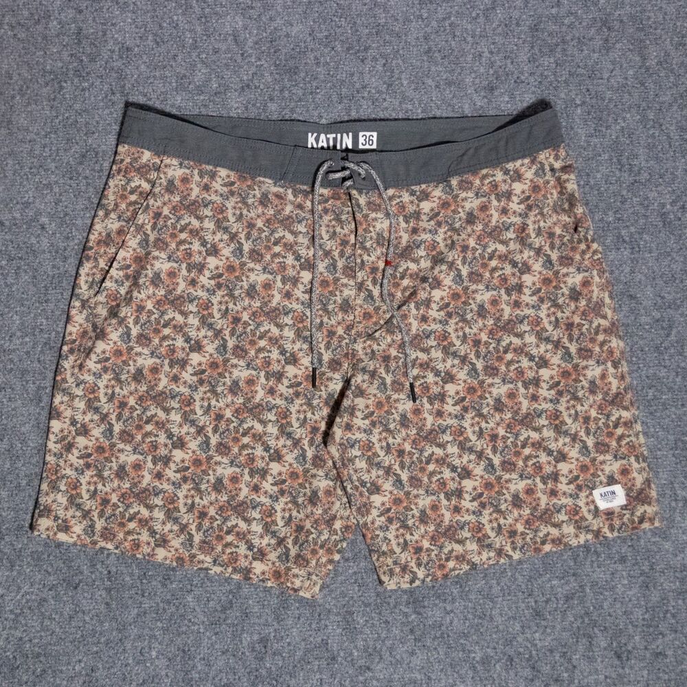 Katin Posy Swim Shorts Floral Surf Trunks Board Stretch Beach Men's 36 Huckberry